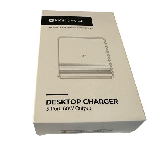 Monoprice 60W USB‑C 5‑Port Desktop Charging Station MacBook iPad iPhone Galaxy - Picture 1 of 2